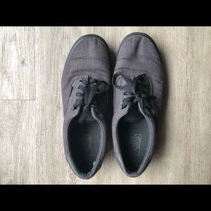 Dark grey black souls vans